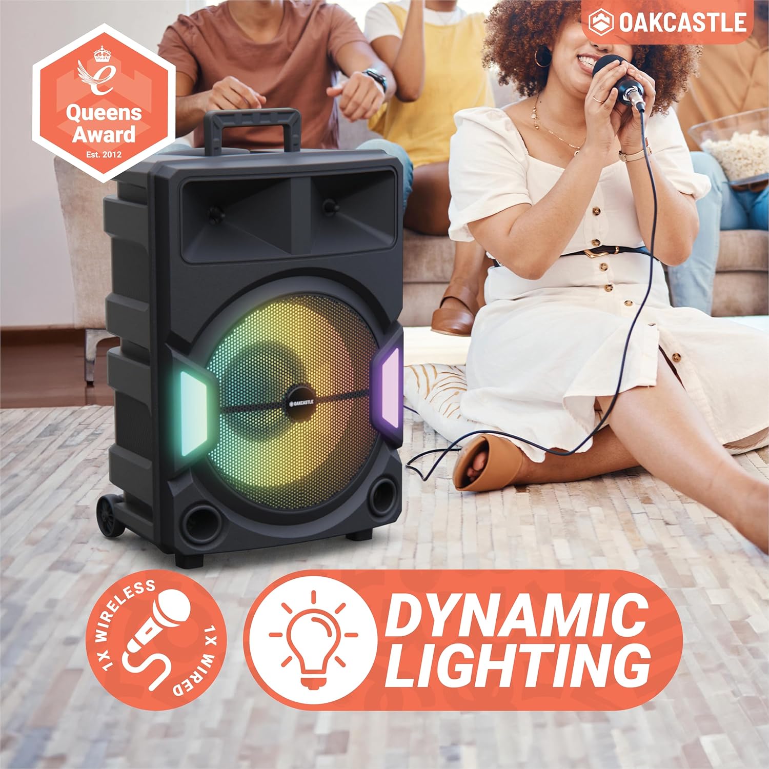 Majority Speakers Portable Karaoke PS500 150W 2xMic + Tripod (Oakcastle) UK