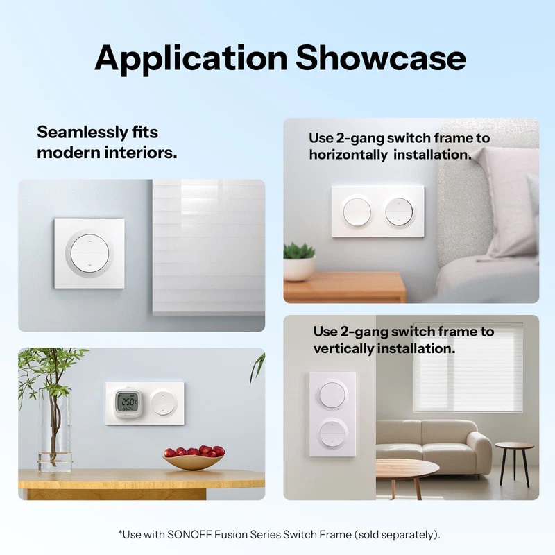 Sonoff WiFi Smart Switch MINI-RBS For Roller Shutter wall