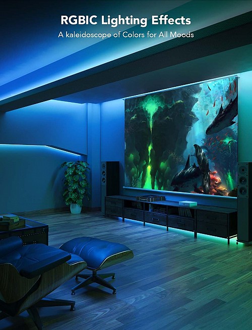 Govee RGBIC Basic Wi-Fi + Bluetooth LED Strip 10m