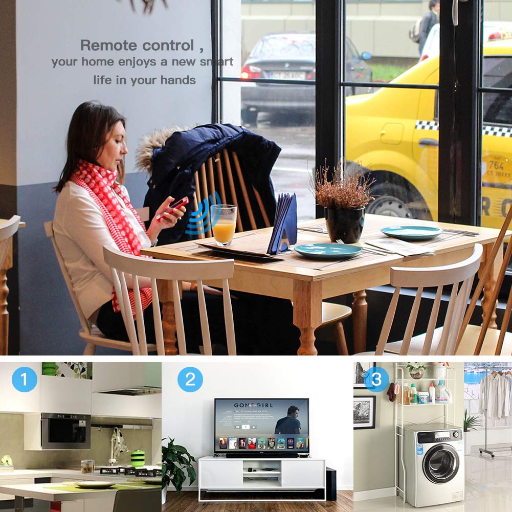 WOOX R4517 Wi-Fi Smart Powerstrip 3xUK Outlet & 4xUSB 5V/4A