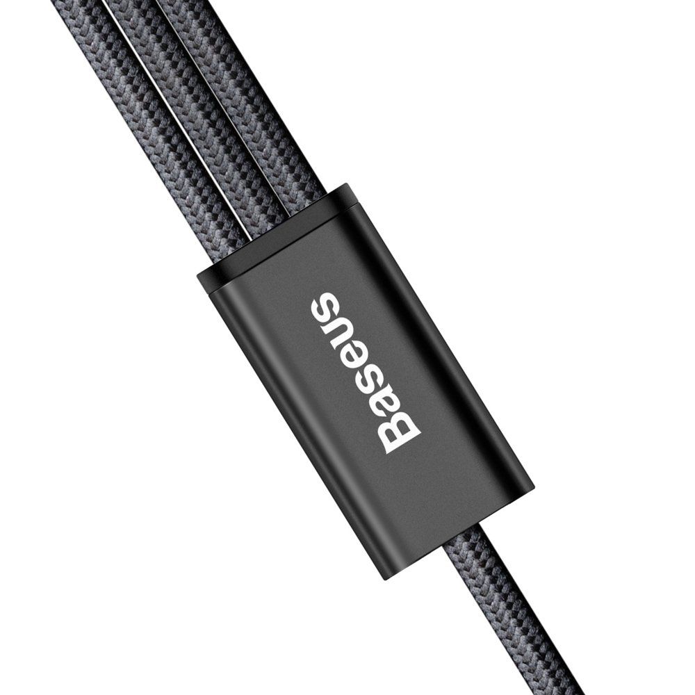 Baseus Rapid USB - micro USB / Lightning / USB-C Cable with Nylon Braid 3A 1,2M - Black