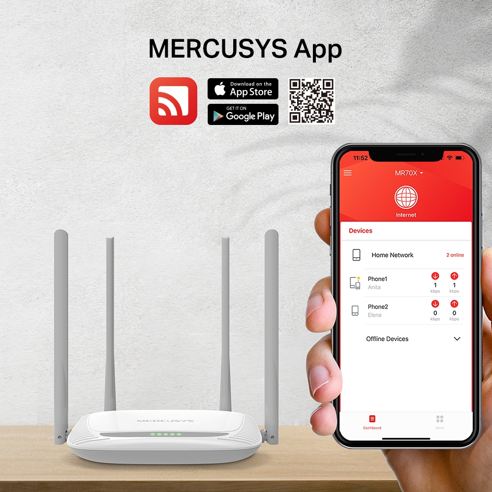 Mercusys MW325R v3 Wireless Router Wi‑Fi