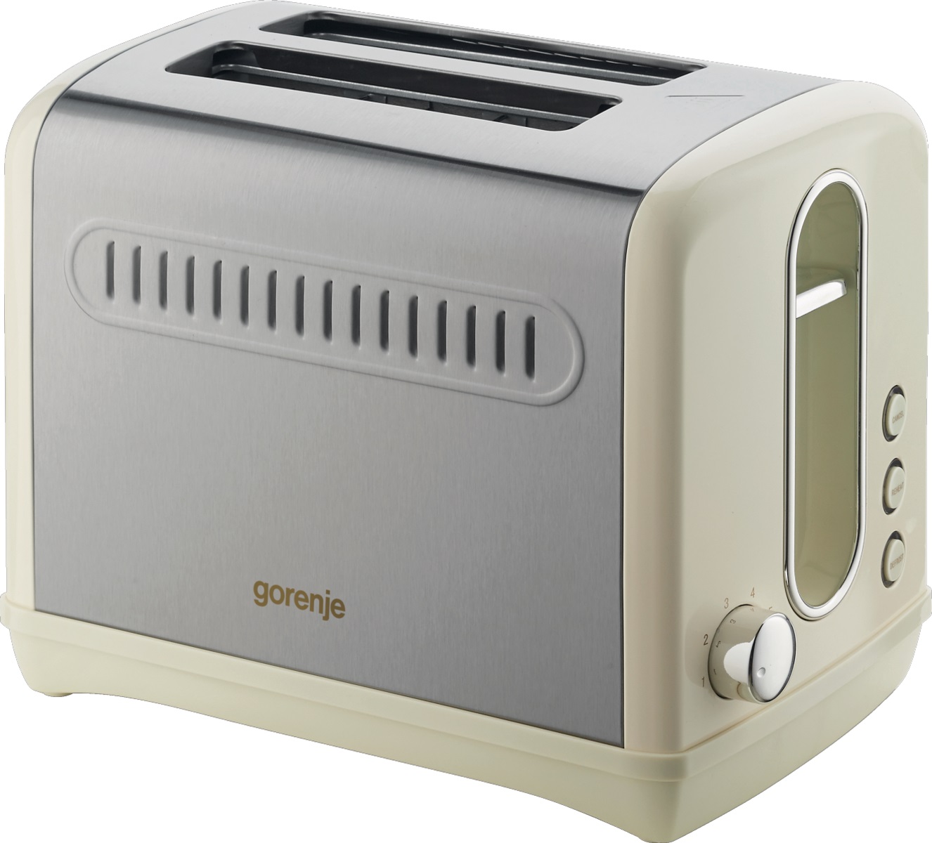 Gorenje Kitchen Toaster 850W 2 Slots 6 Heating Levels T1100CLI Ivory Metal