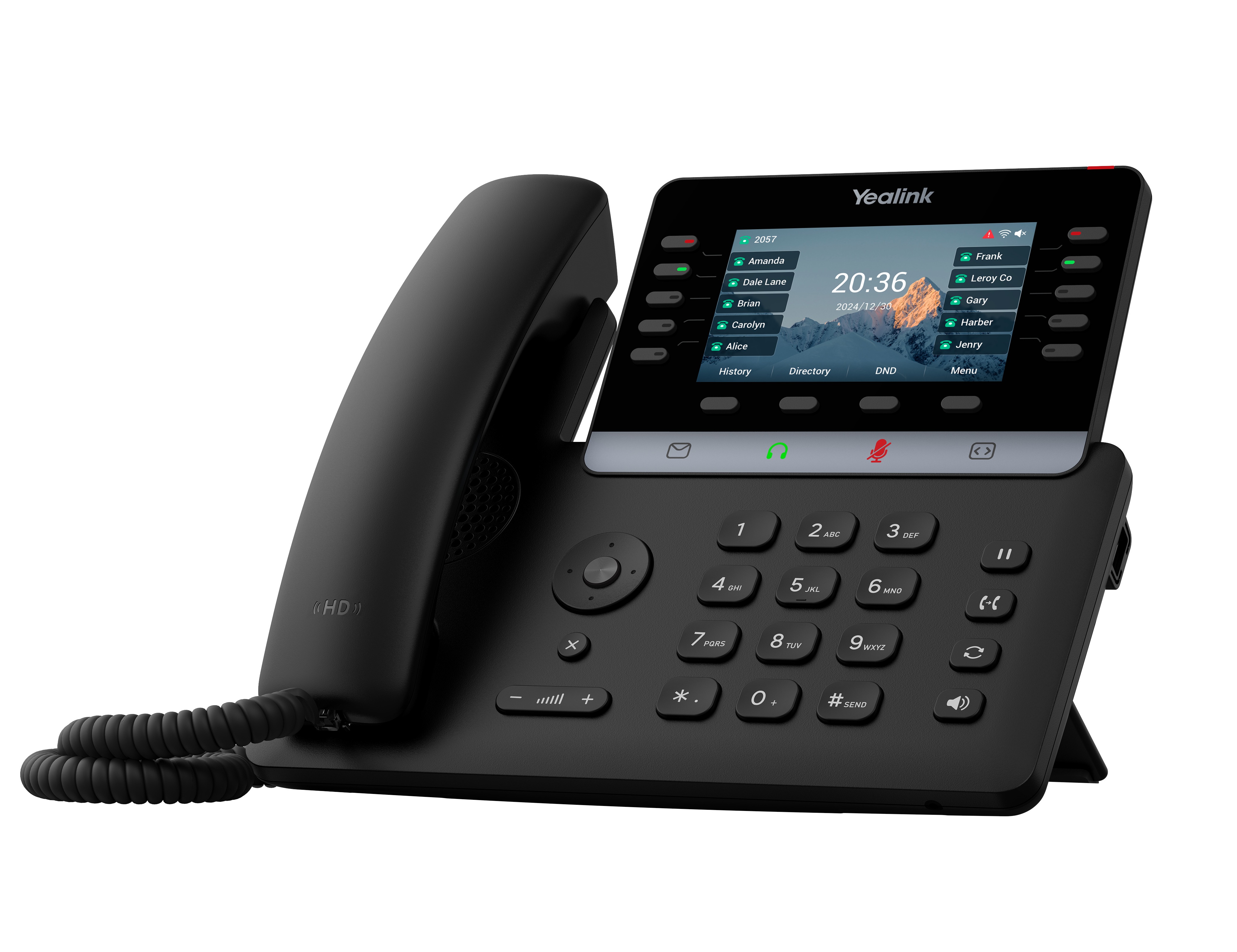 Yealink IP Phone Desktop PoE 4.3'' Gigabit, Color Screen, USB, Expansion, Bluetooth & Wi-Fi SIP-T74W