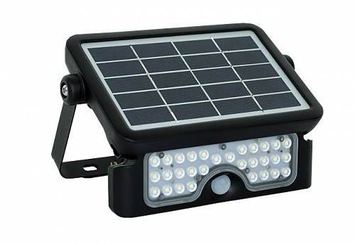 V-TAC PIR Sensor Solar LED Floodlight 5W DL 4000K IP65 Black 8547
