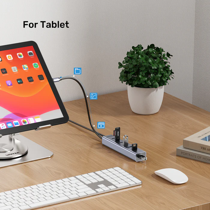 Unitek USB-A Hub 7-Port 3xUSB-C 4xUSB-A with Power Supply H1335A