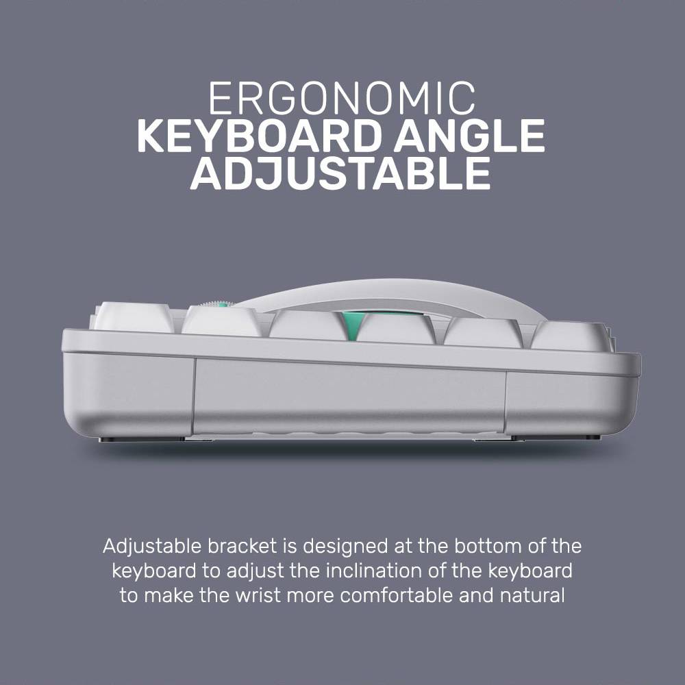 Alcatroz Keyboard & Mouse 2.4G+BT Combo 84K Tetriz Air 300C Winter White