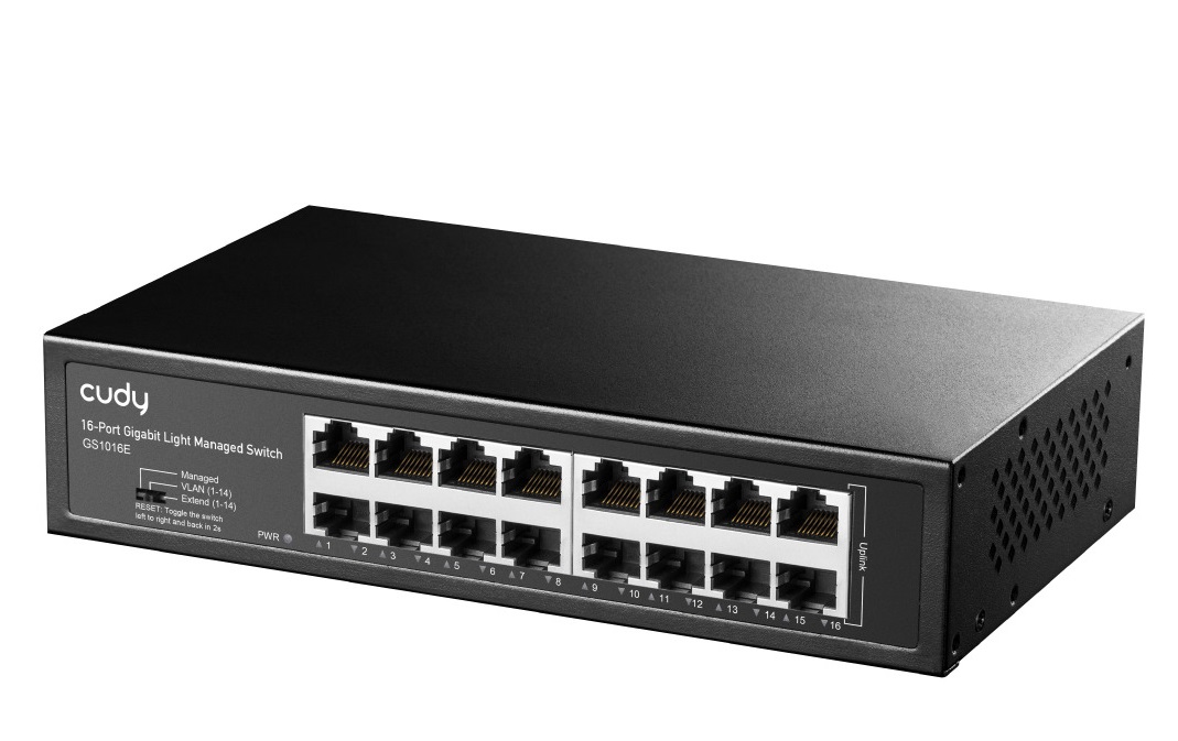 Cudy Switch Gigabit Ethernet Light Managed 16-Port GS1016E