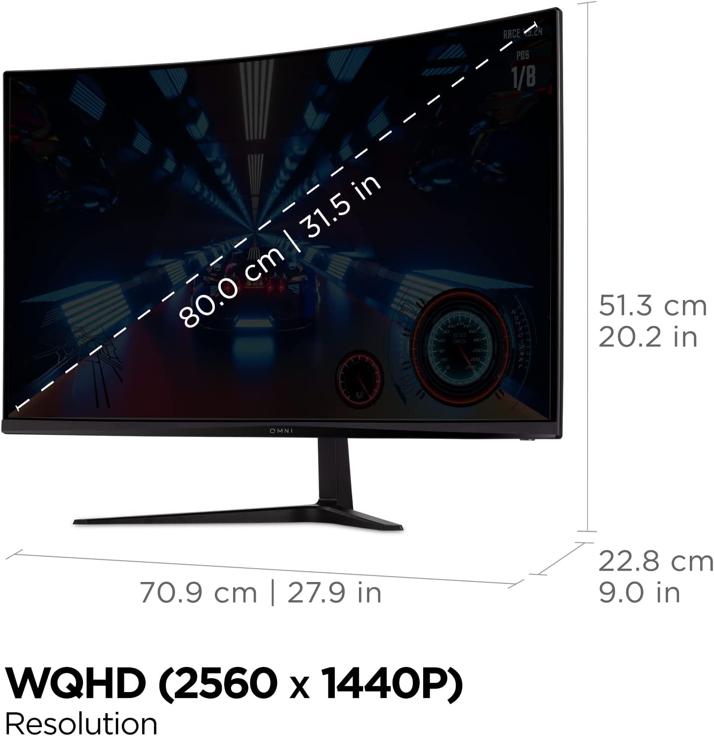Viewsonic OMNI Monitor VX 32'' 2K Curved 165Hz VX3218C-2K