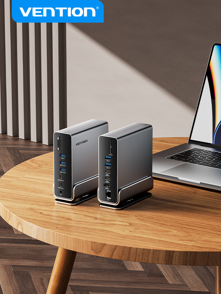 Vention HUB USB-C 8xUSB/2xHDMI/DP/MST/RJ45/SD/3.5mm/PD TPUH0