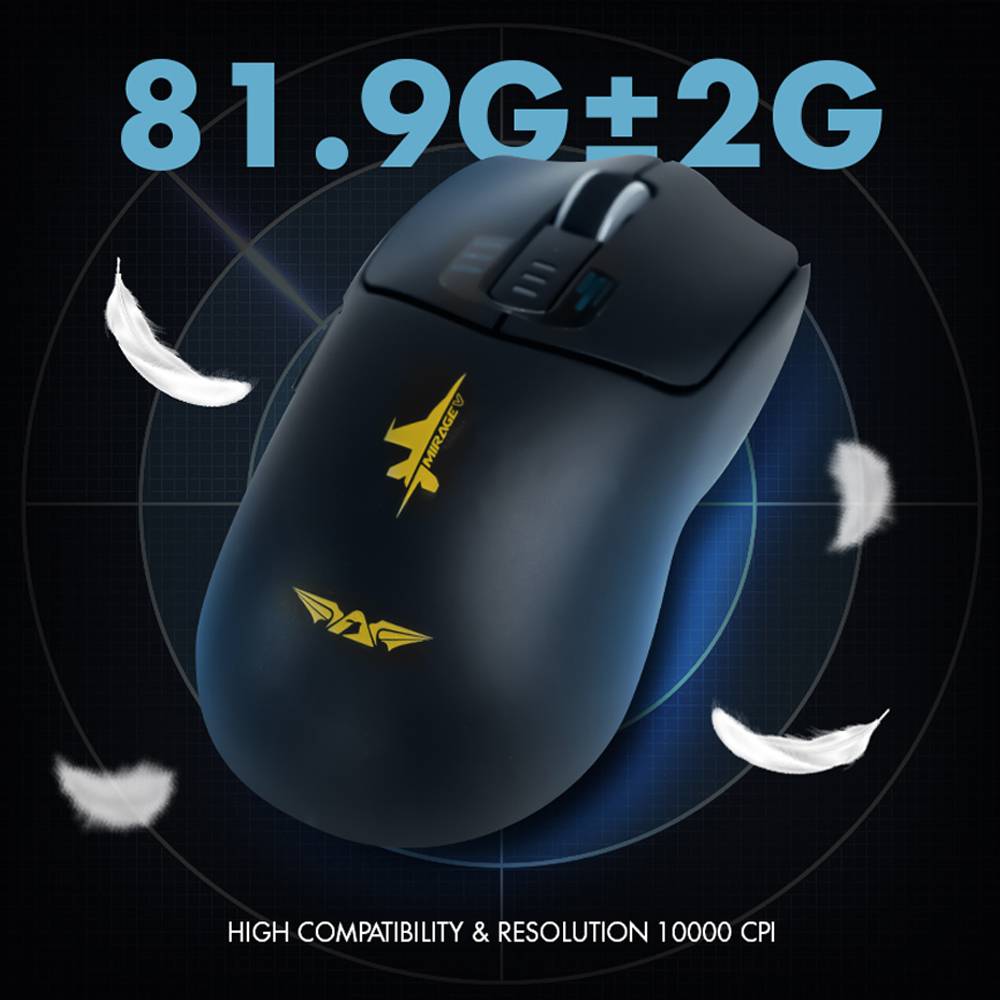 Armaggeddon Gaming Mouse Wired+2.4G+BT Recharge 5B MIRAGE-V White
