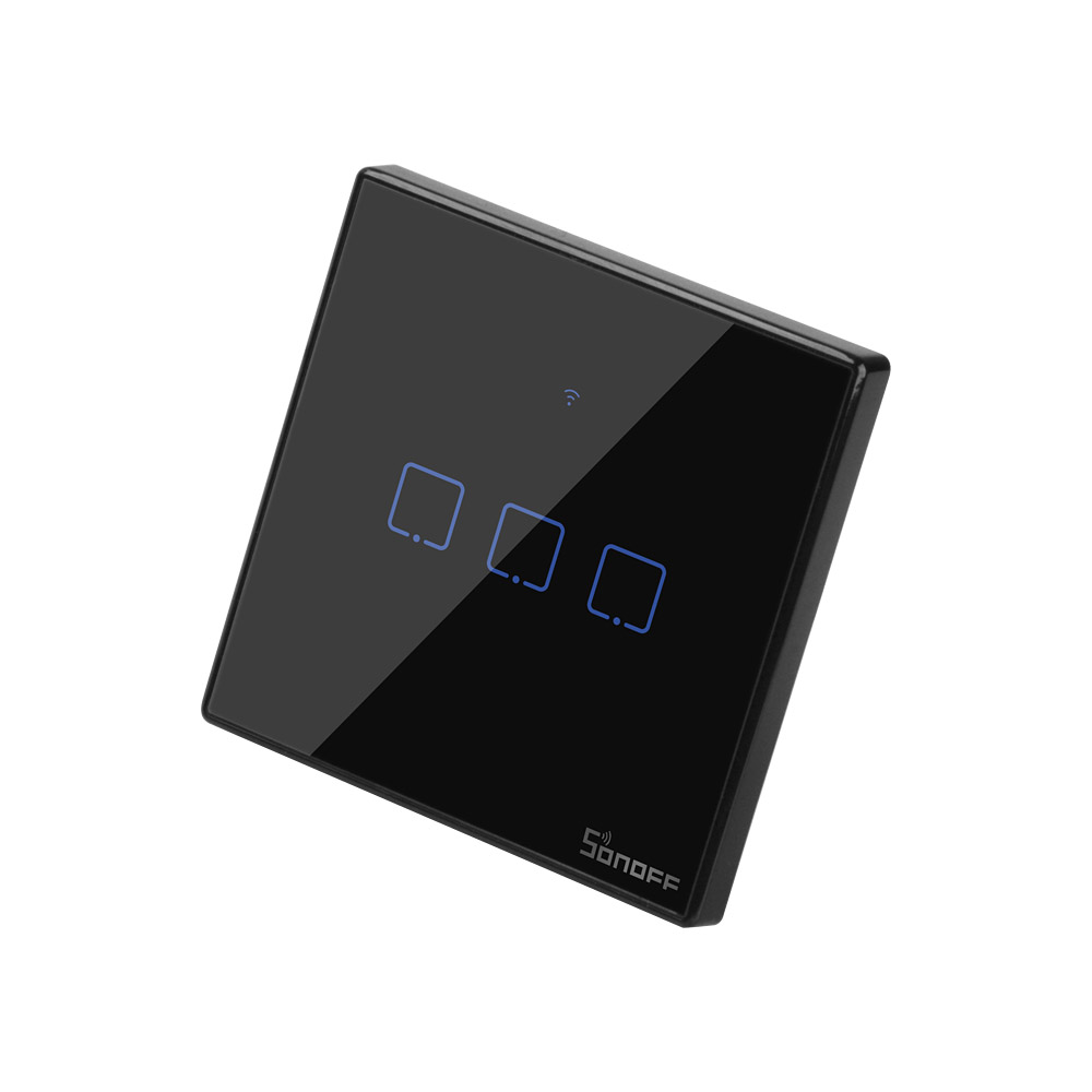 Sonoff T3 UK 3C WiFi Smart Wall Touch Switch Black
