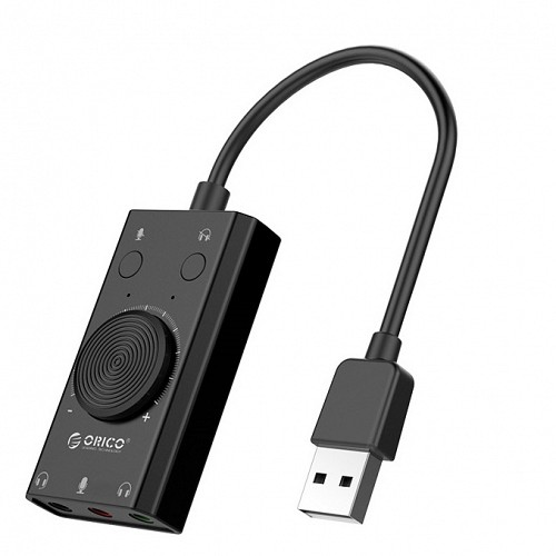 Orico Converter USB-A to Sound Card with Volume SC2