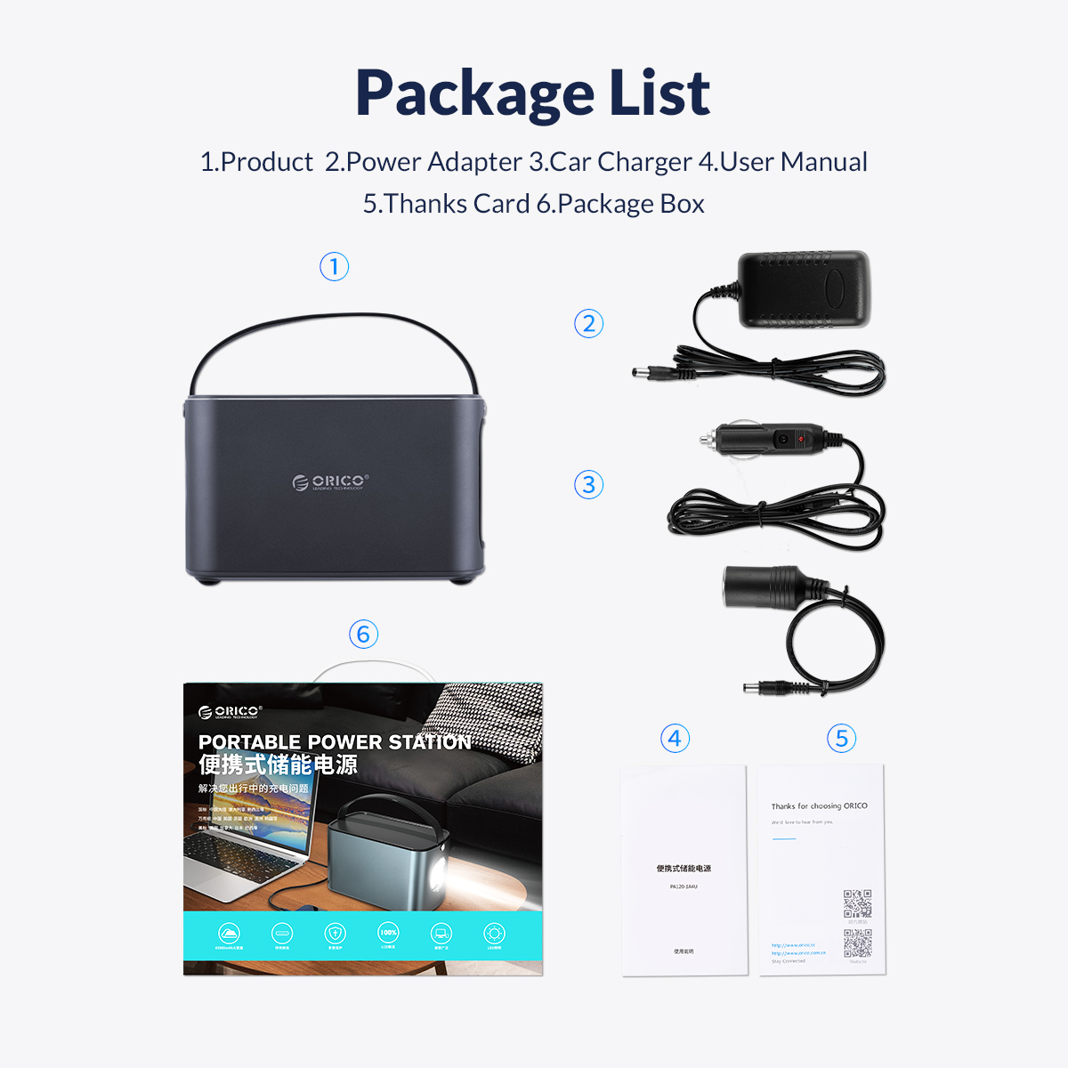 Orico Portable Power Station PA120 120W 156WH with UK AC Socket