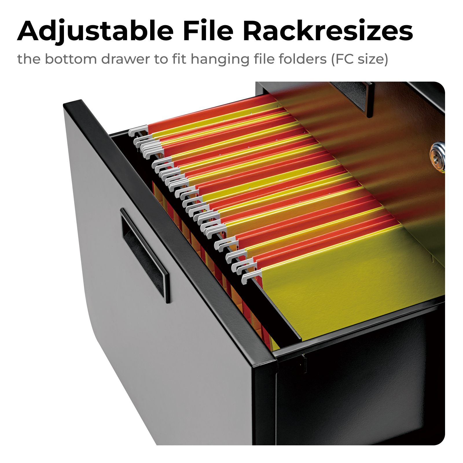 Lumivida File Cabinet Mobile with 3 Lockable Drawers CAB03-3