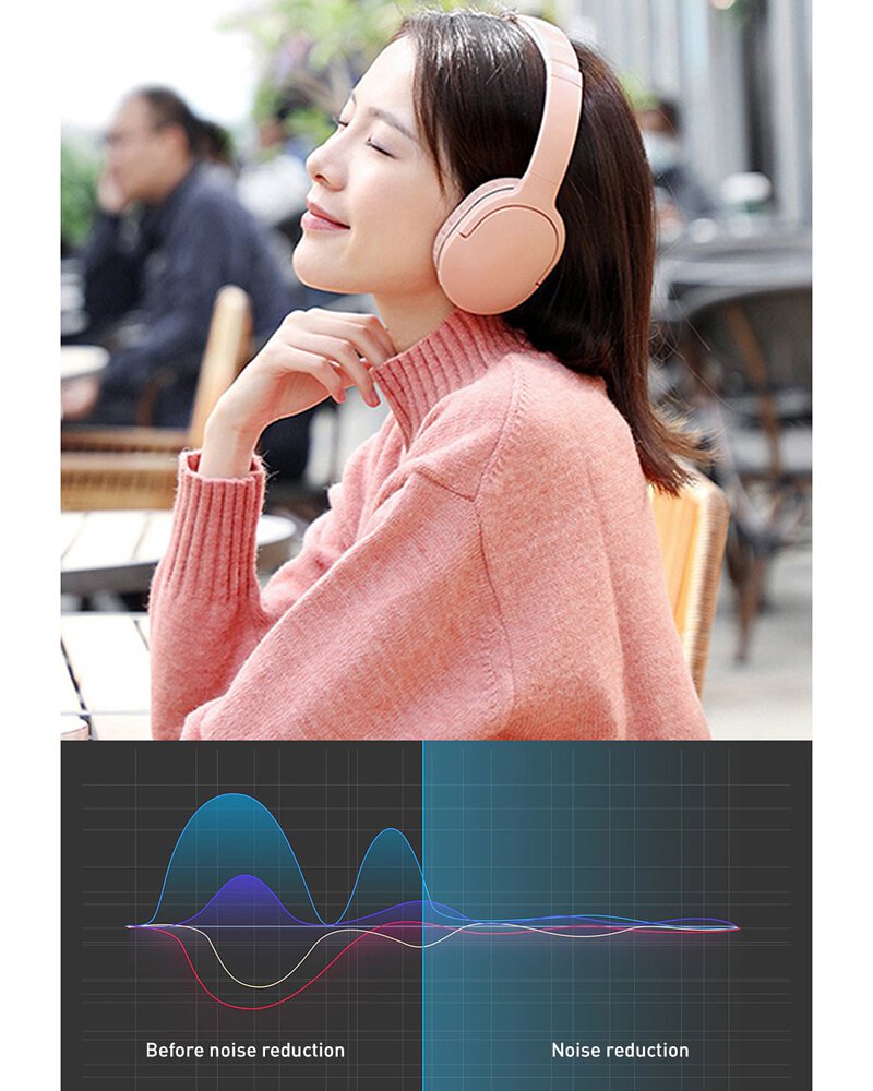 Baseus Encok Wireless Headphone D02 Pro Pink