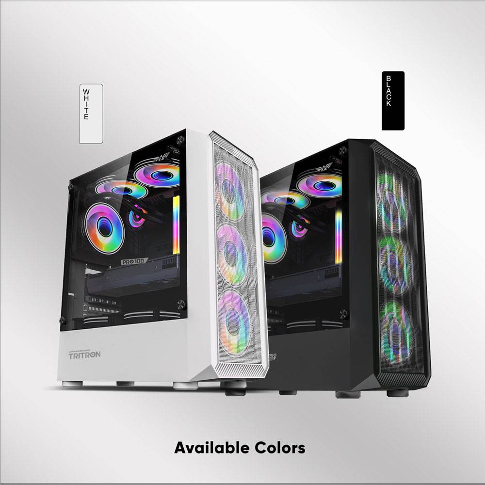 Armaggeddon Gaming Case ATX 4xARGB TRITRON PRO 100 White