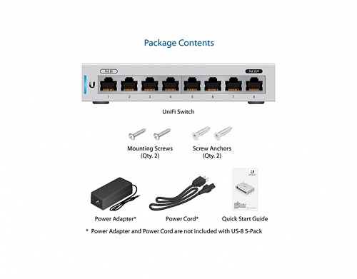 Ubiquiti UniFi 8-Port Gigabit Switch 4 PoE 60W US-8-60
