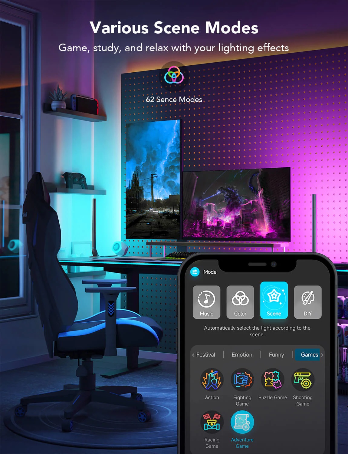 Govee Gaming Smart RGBIC Light Bars H6047