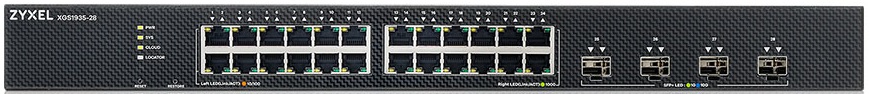 Zyxel Switch Gigabit Ethernet Cloud Managed L3 Lite 24-Port + 4SFP+ R/M Fanless XGS1935-28
