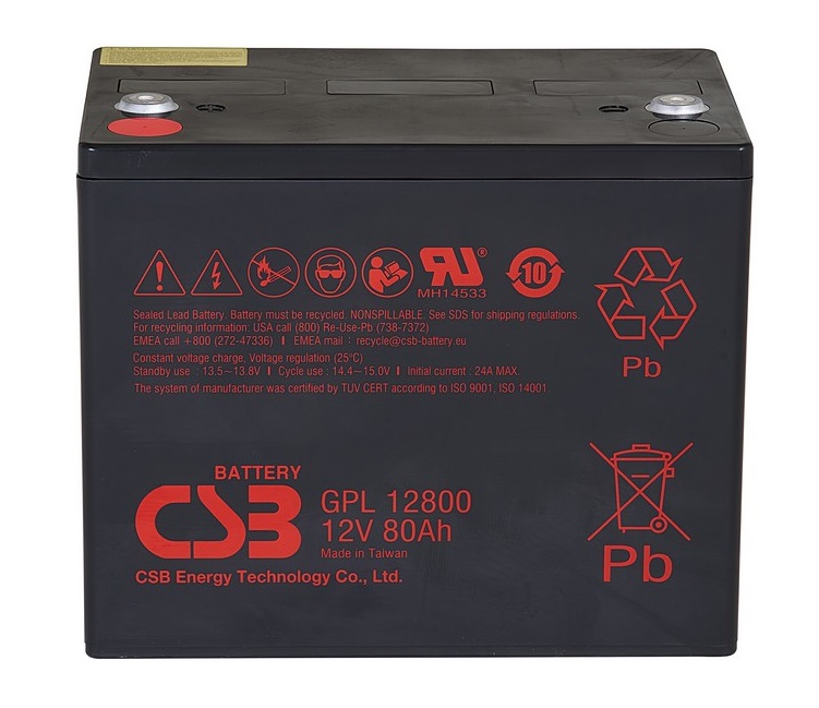CSB Lead Acid Battery 12V 80AH GPL12800 (Hand Lift)