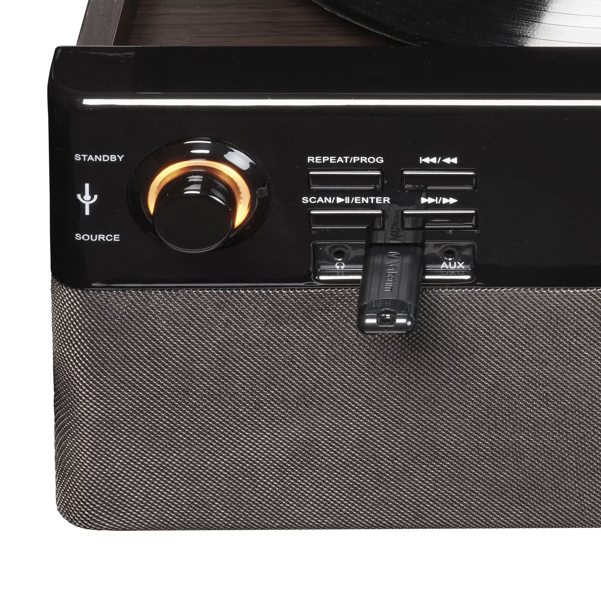 Denver AUDIO HiFi System with Turntable, CD, Cassette, FM & USB MRD-180DW Dark Wood