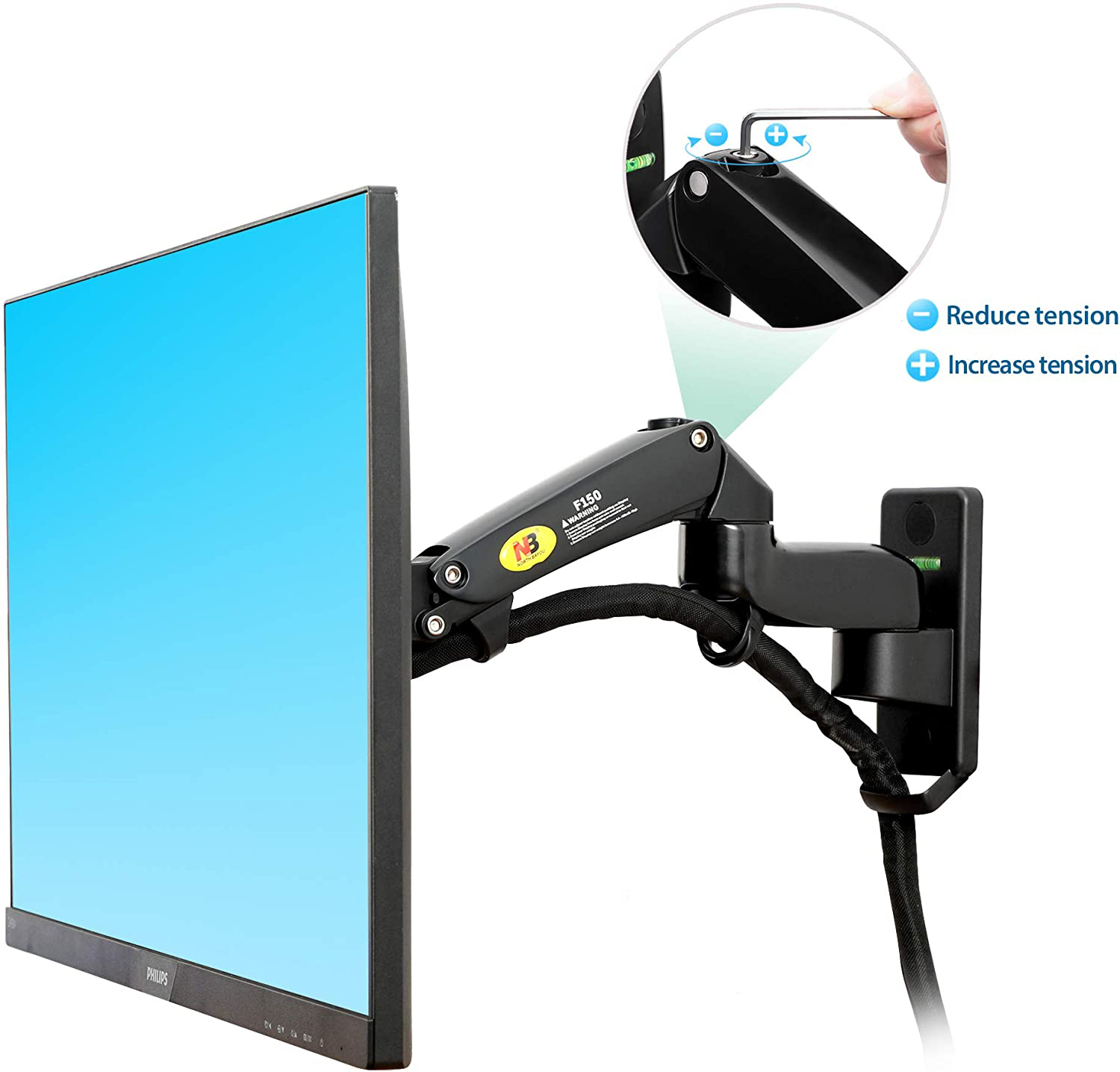 NBMounts F150v2 TV/Monitor Wall Mount Dual Arms 10x10