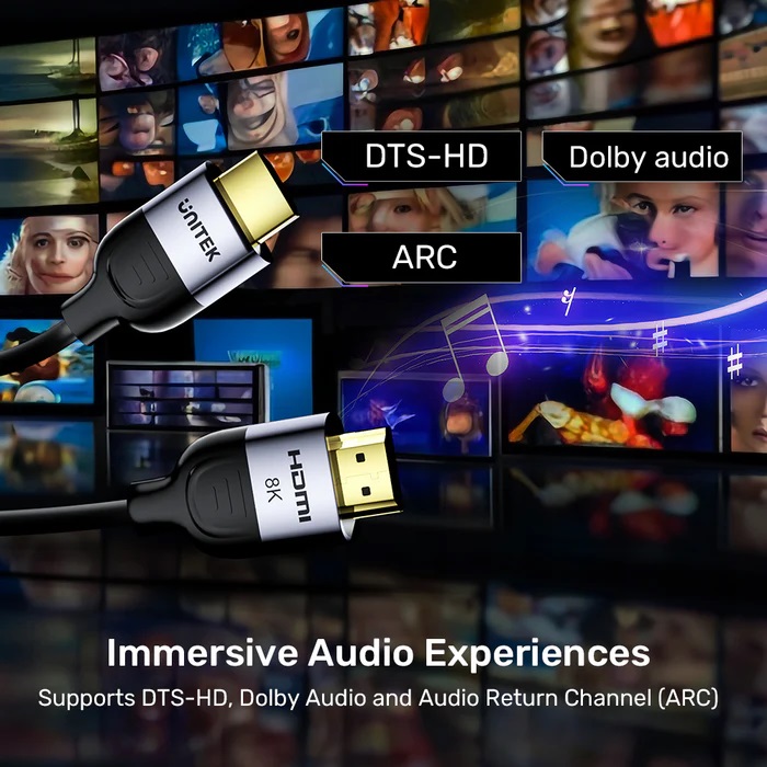 Unitek HDMI 2.1 Cable 8K60Hz CCS Economy 1.5m C11086GY-1.5M