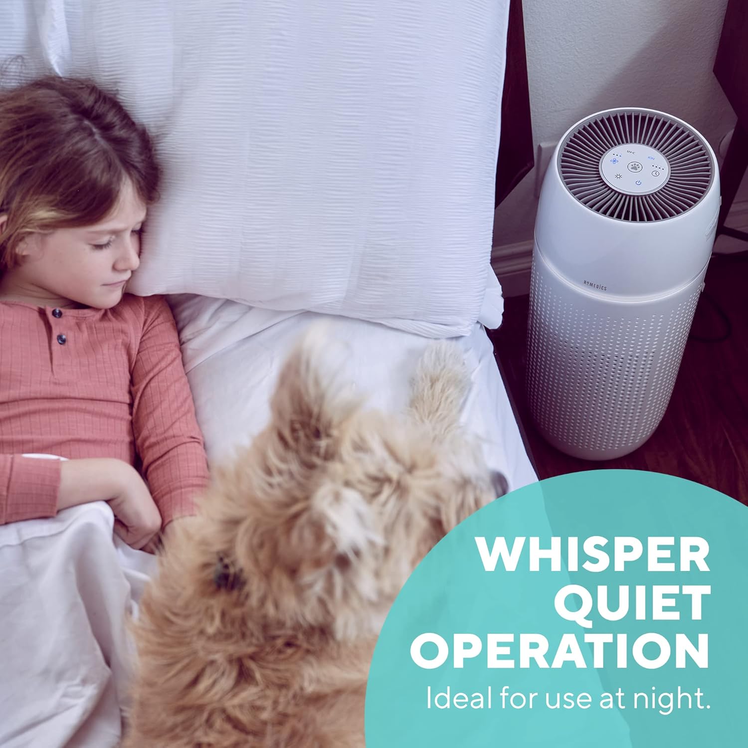 HoMedics TotalClean Petplus AP-PET35WT 5in1 Air Purifier & Aroma Diffuser (Active Carbon + HEPA Filter + UVC + Ioniser + PreFilter)