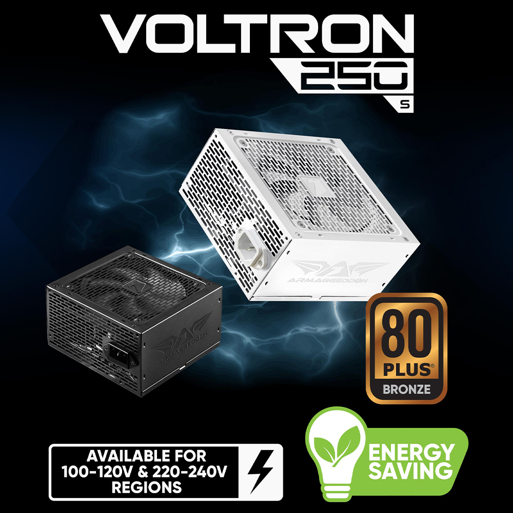 Armaggeddon Gaming Case M-ATX AQUARON NEMO Black (3x Chroma Fans & 250W 80+ PSU)