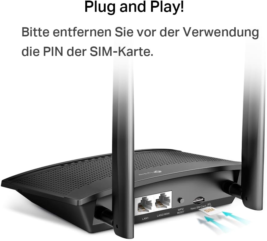 TP-Link TL-MR100 LTE Router, 4G Router