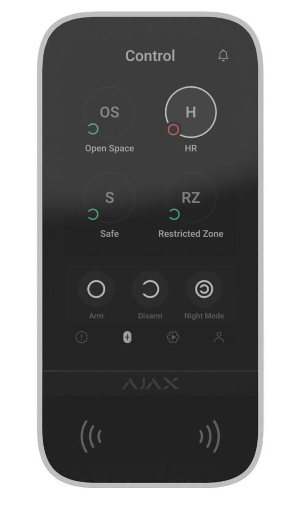 AJAX Keypad Touchscreen White