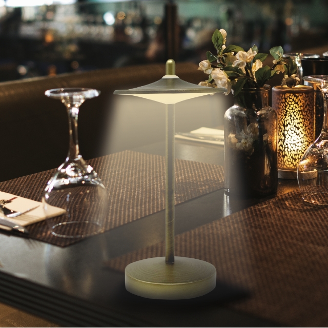 KELU SAKE USB-C Rechargeable IP44 Aluminium Lamp 130LM Bronze