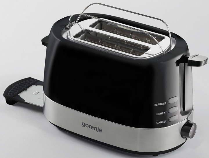 Gorenje Kitchen Toaster 850W 2 Slots 7 Heating Levels T850BK Black