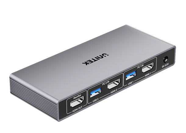 Unitek KVM HDMI Switch 2-1 4K60Hz with 4-Port USB 3.0 V1309A