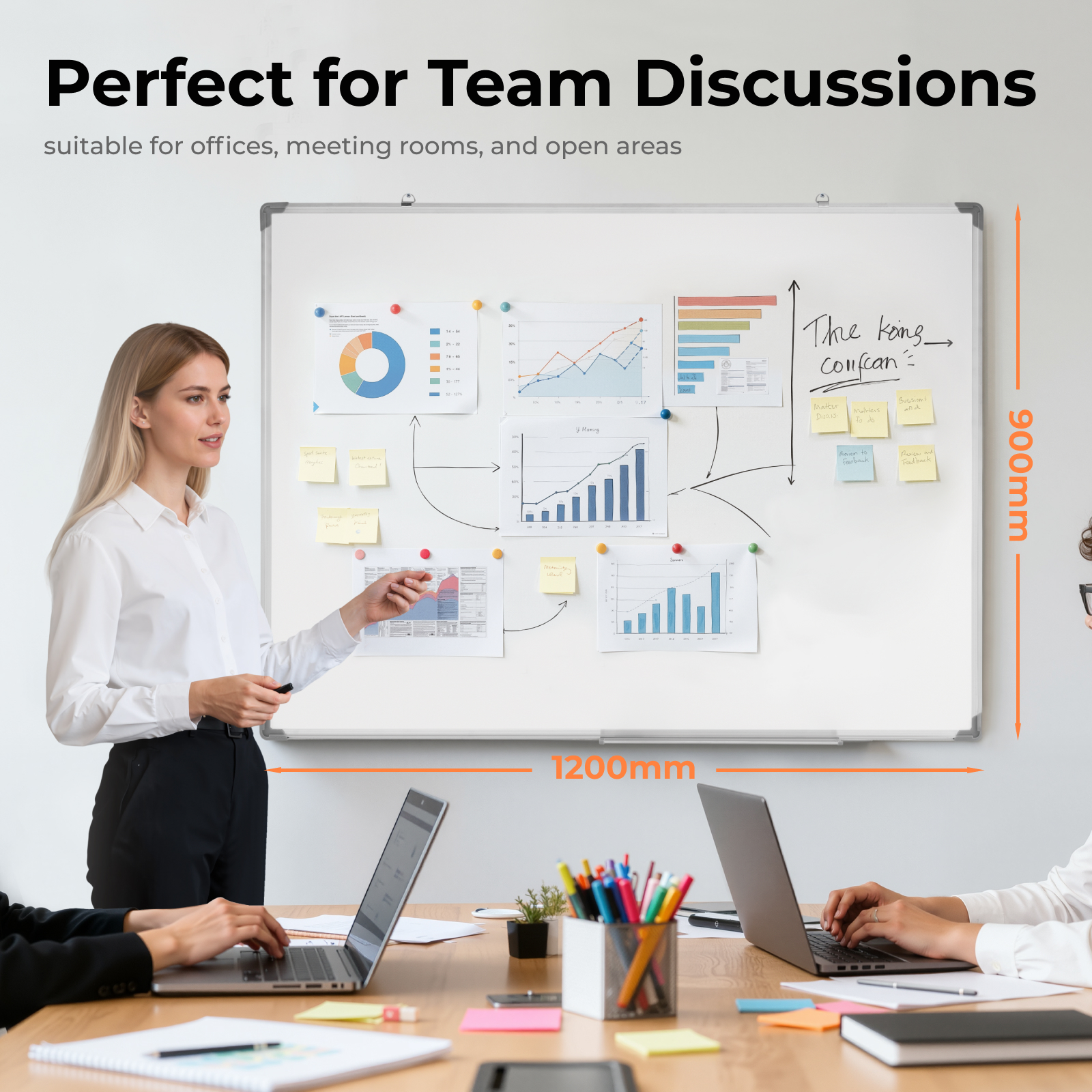 Lumivida Whiteboard Magnetic Dry-Erase Wall-Mounted Large WB02-1