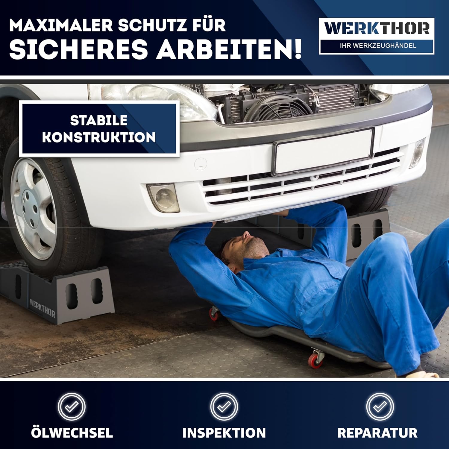 WERKTHOR Loading Ramp Car – Set of 2 Ramps for Maximum Hold [<5T]