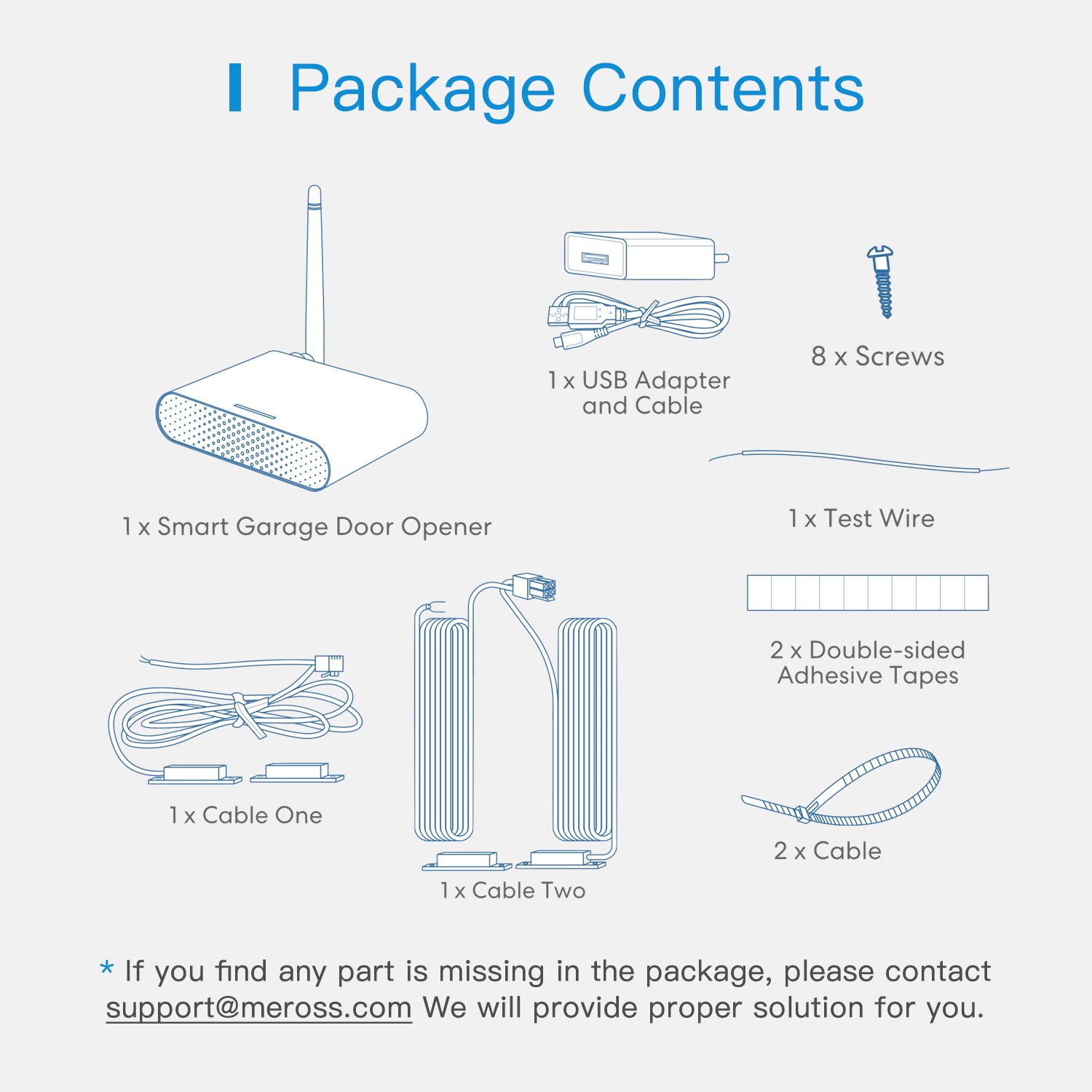 Meross Homekit Smart Wi-Fi Garage Door Opener Up To 3 Garage Doors MSG200HK-EU