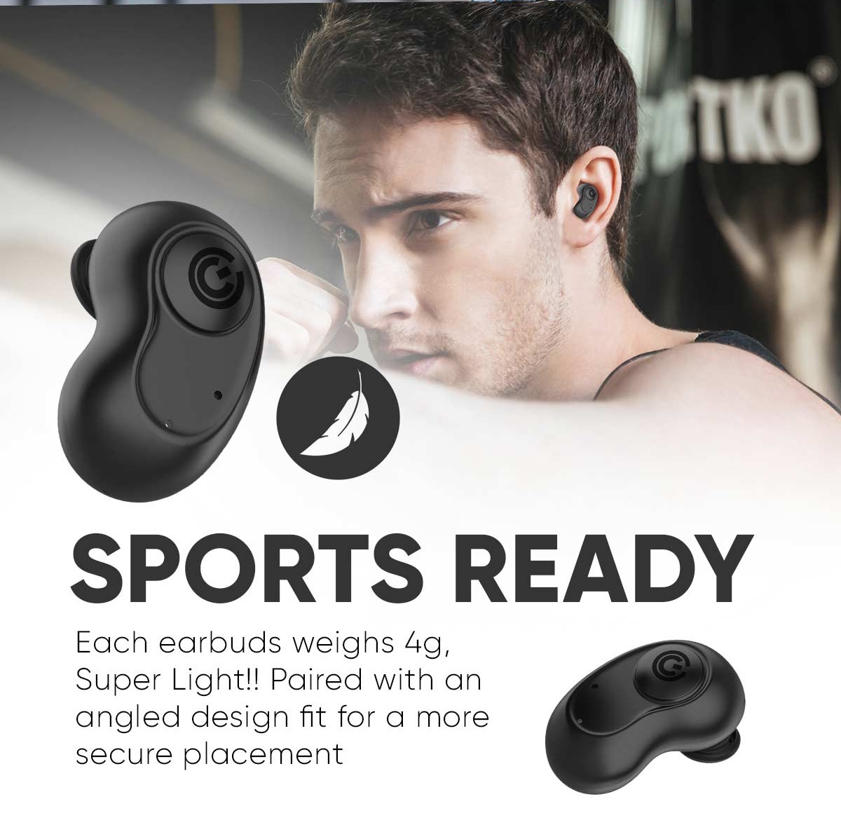 SonicGear EARPUMP COMFY1 TWS IPX5 Earphones White