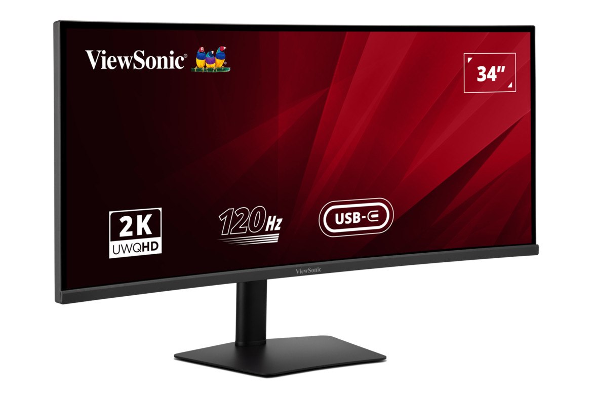 Viewsonic Monitor VA 34'' UWQHD IPS Curved UltraWide 120Hz USB-C Hub/PD/Speakers VA3420C