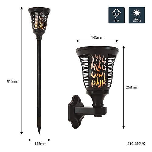 LYYT Outdoor Solar LED Flame Light 410.450UK