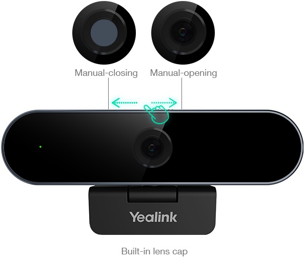 Yealink Webcam 1080p USB-A with Microphone & Privacy Lens Cap UVC20