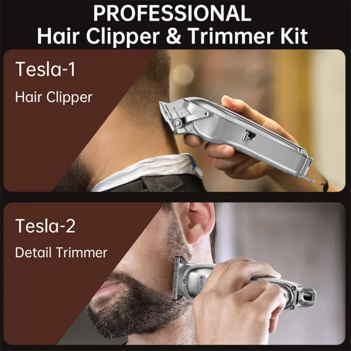 Enchen Hair Clipper Tesla 1&2 Clipper & Trimmer Set