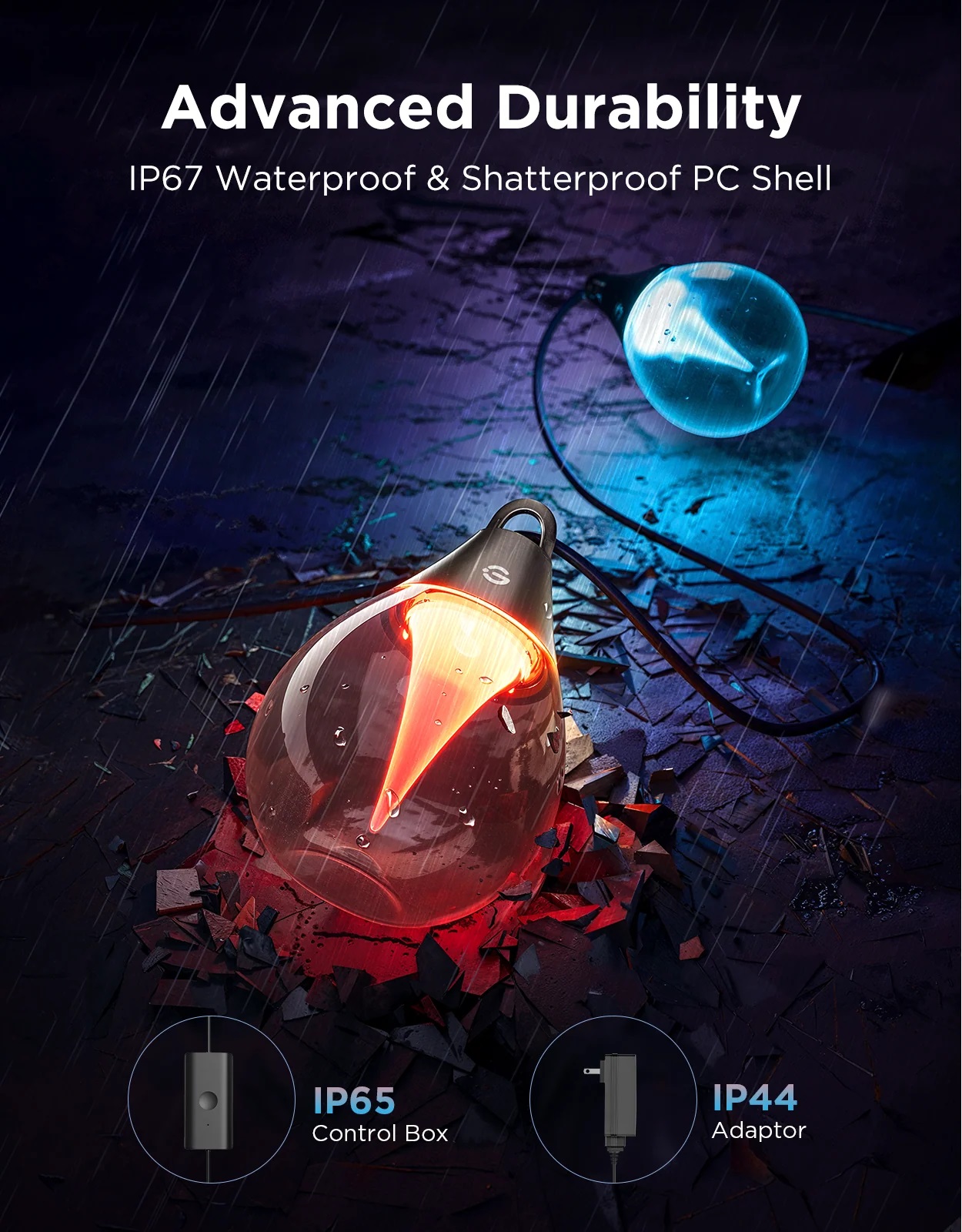 Govee Outdoor Smart String Lights RGBICW H7025CB1