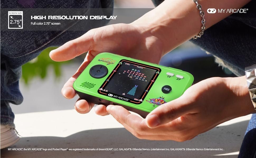 My Arcade Handheld (2.75") Pocket Player Pro GALAGA (2 Games)