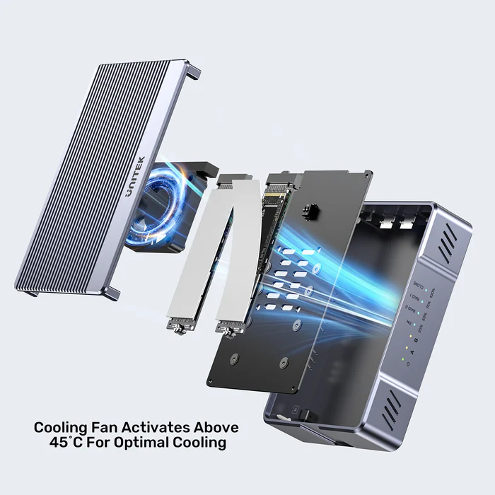 Unitek USB-C 2-Bay External M2 SSD Enclosure with RAID 20Gbps S1247A