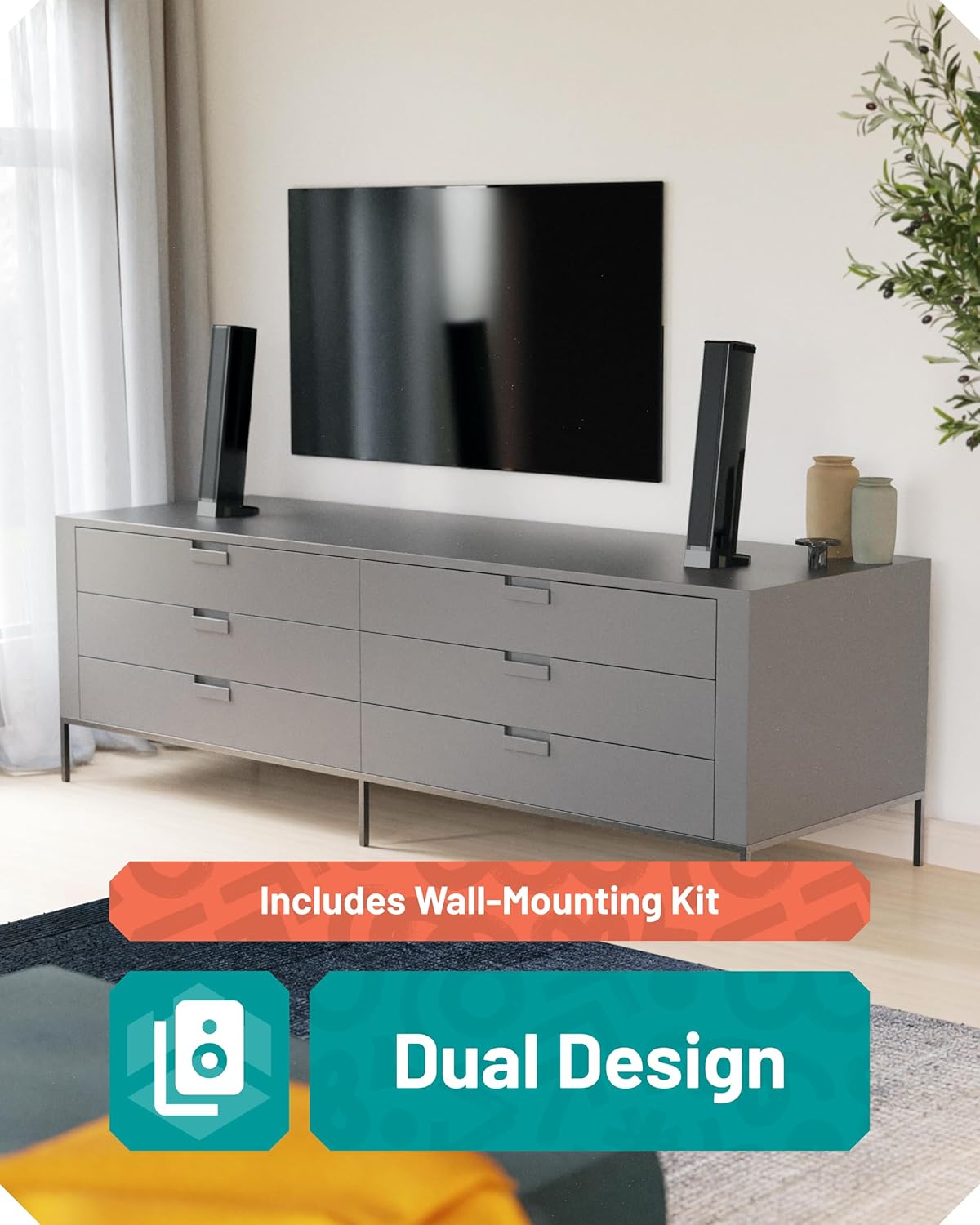 Majority Soundbar SB80 Split 2in1 Bar/Speakers 120W BT,HDMI,USB (Oakcastle)