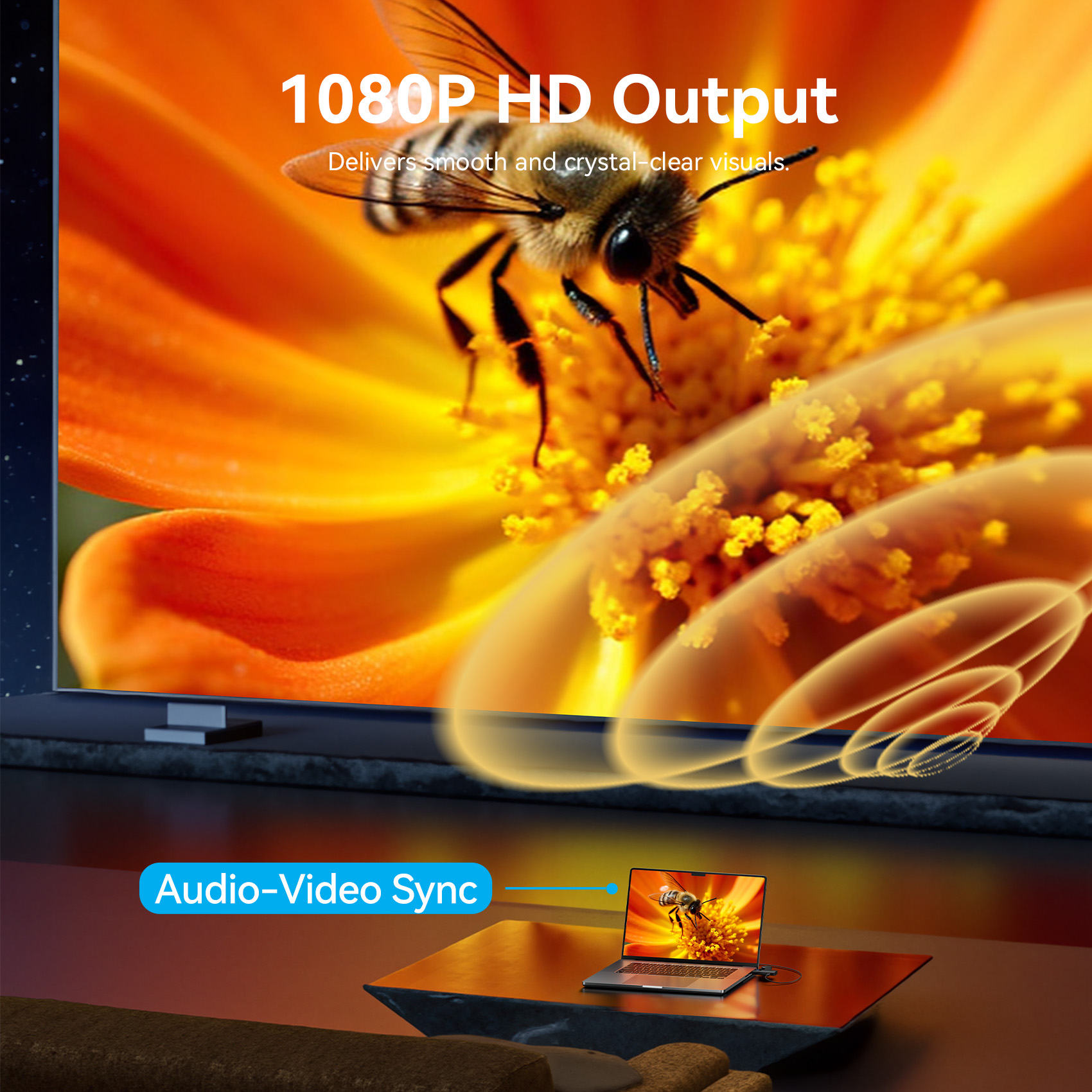 Vention HDMI Wireless Transmitter and Receiver Black ADKB0