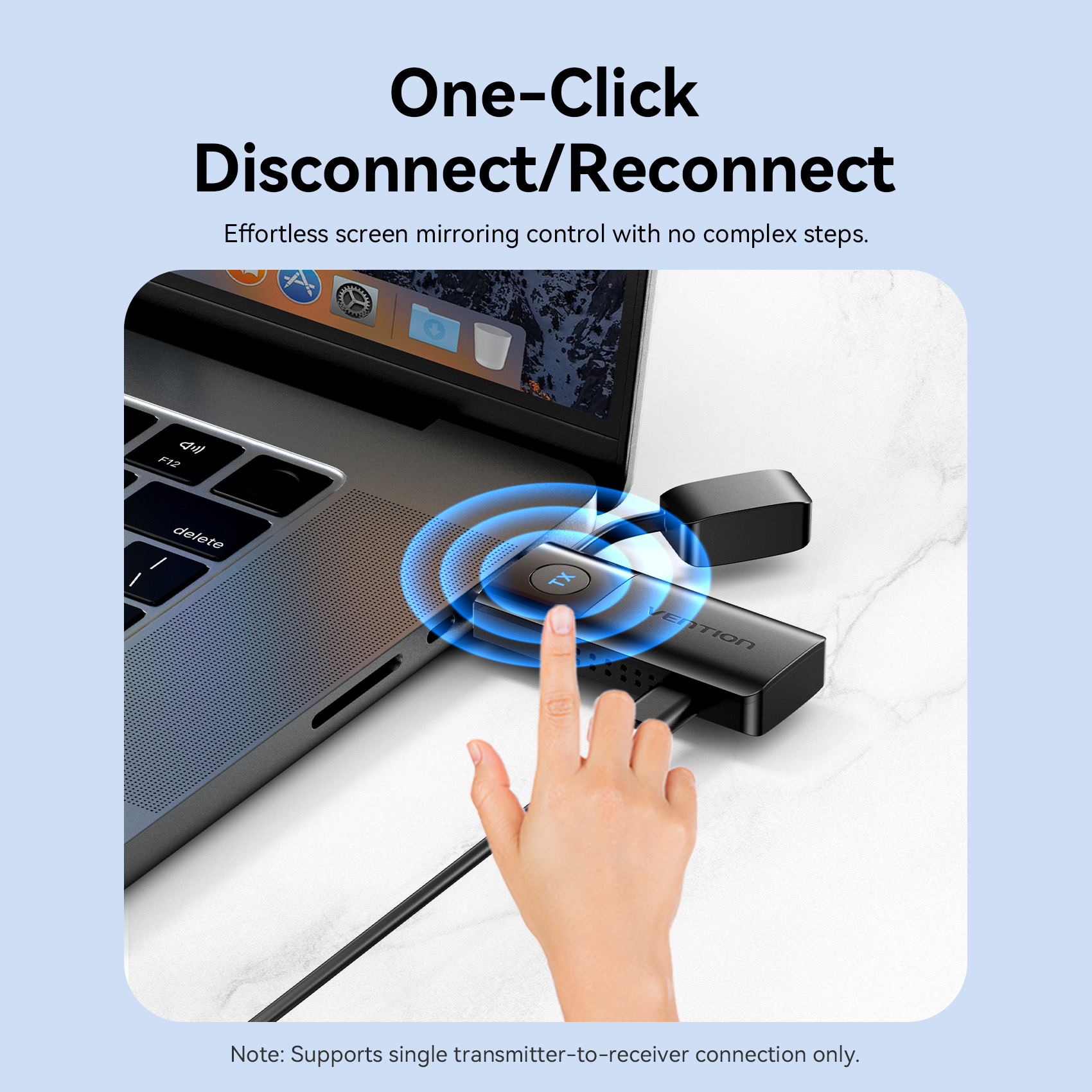 Vention HDMI Wireless Transmitter and Receiver Black ADKB0