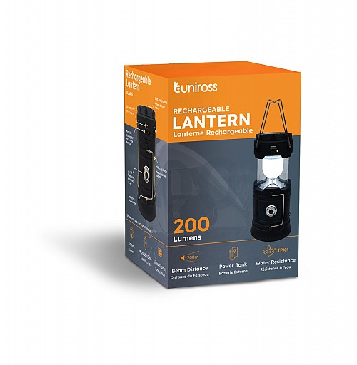 Uniross Light ULSA05 Rechargeable Lantern with Powerbank
